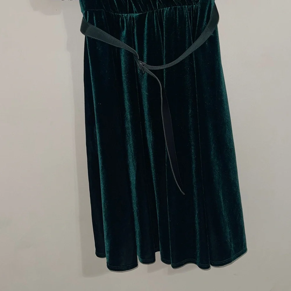 Lane Bryant  Velour Crossover Fit & Flare Dress 14/16 - Picture 4 of 10